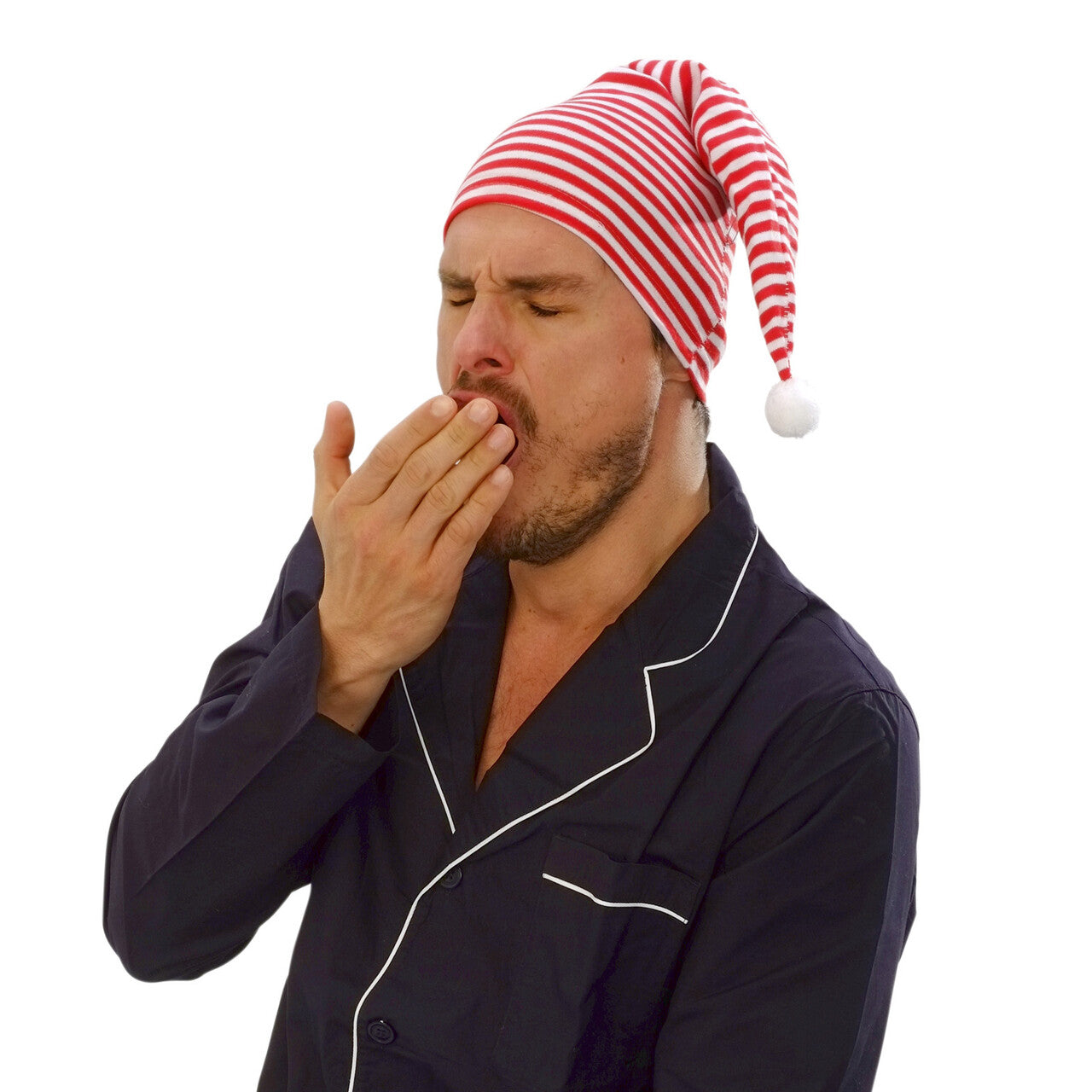Op deze afbeelding zie je een Accessoires, van het merk Widmann. Slaapmuts Rood / Wit