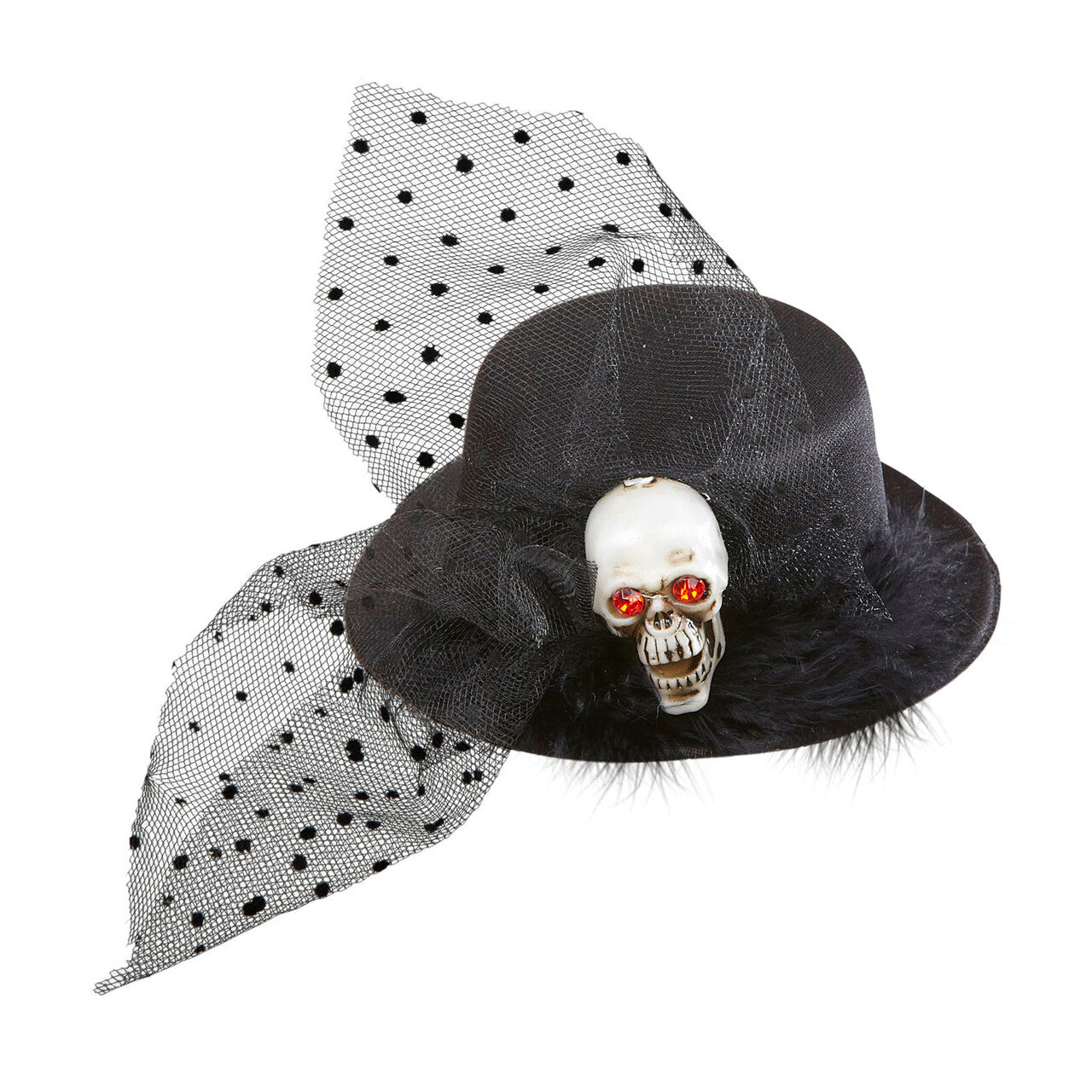 Op deze afbeelding zie je een Accessoires, van het merk Widmann. Mini Hoge Hoed Schedel
