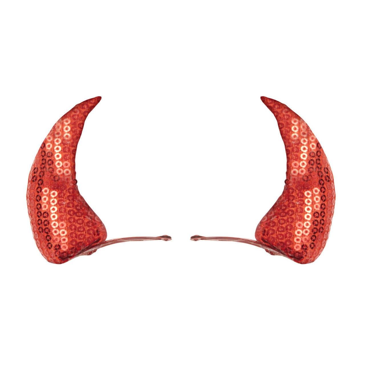 Op deze afbeelding zie je een Accessoires, van het merk Widmann. Haarclips Rode Pailletten Hoorntjes