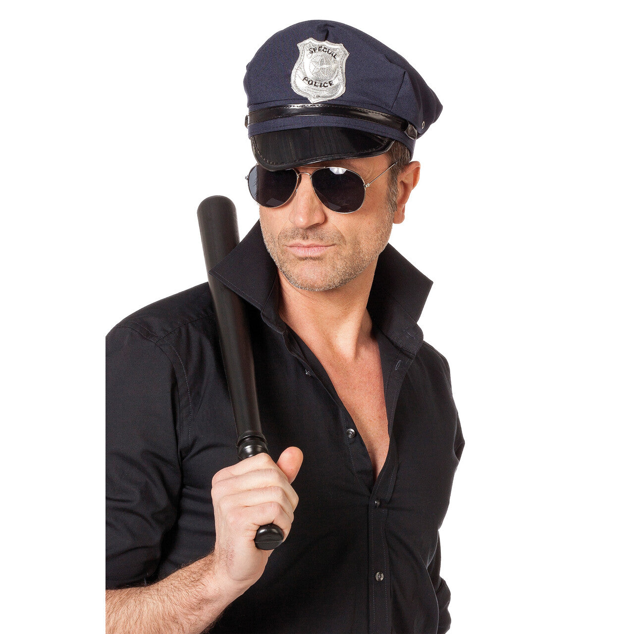 Op deze afbeelding zie je een Accessoires, van het merk Wilbers. Politie Pet Blauw Op Straat