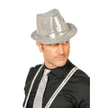 Mister Showman Gangsterhoed Pailletten Zilver