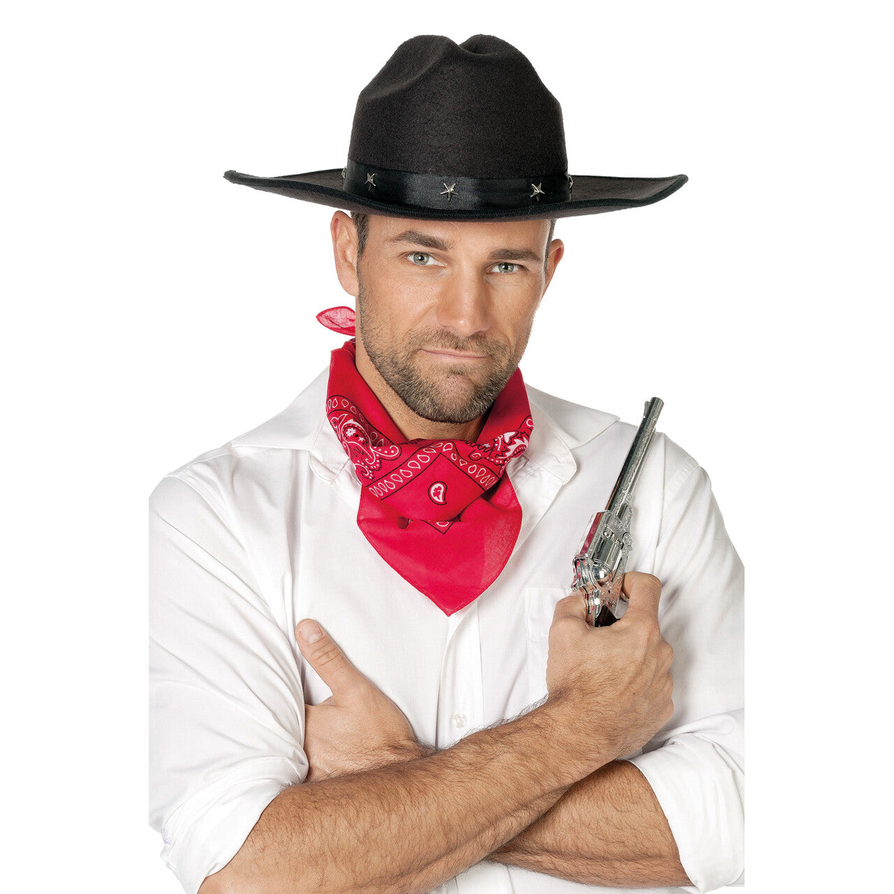Op deze afbeelding zie je een Accessoires, van het merk Wilbers. Cowboyhoed Sheriff Star