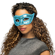 Op deze afbeelding zie je een Accessoires, van het merk Boland. Masker Venice Mystique Pailletten Masker Blauw