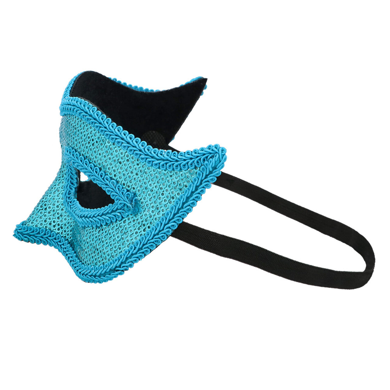 Op deze afbeelding zie je een Accessoires, van het merk Boland. Masker Venice Mystique Pailletten Masker Blauw