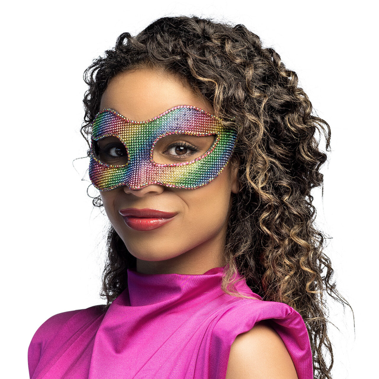 Op deze afbeelding zie je een Accessoires, van het merk Boland. Oogmasker Prisma Regenboog