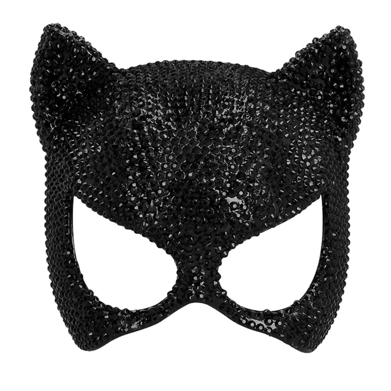 Op deze afbeelding zie je een Accessoires, van het merk Boland. Elegant Katten Halfmasker Met Strass