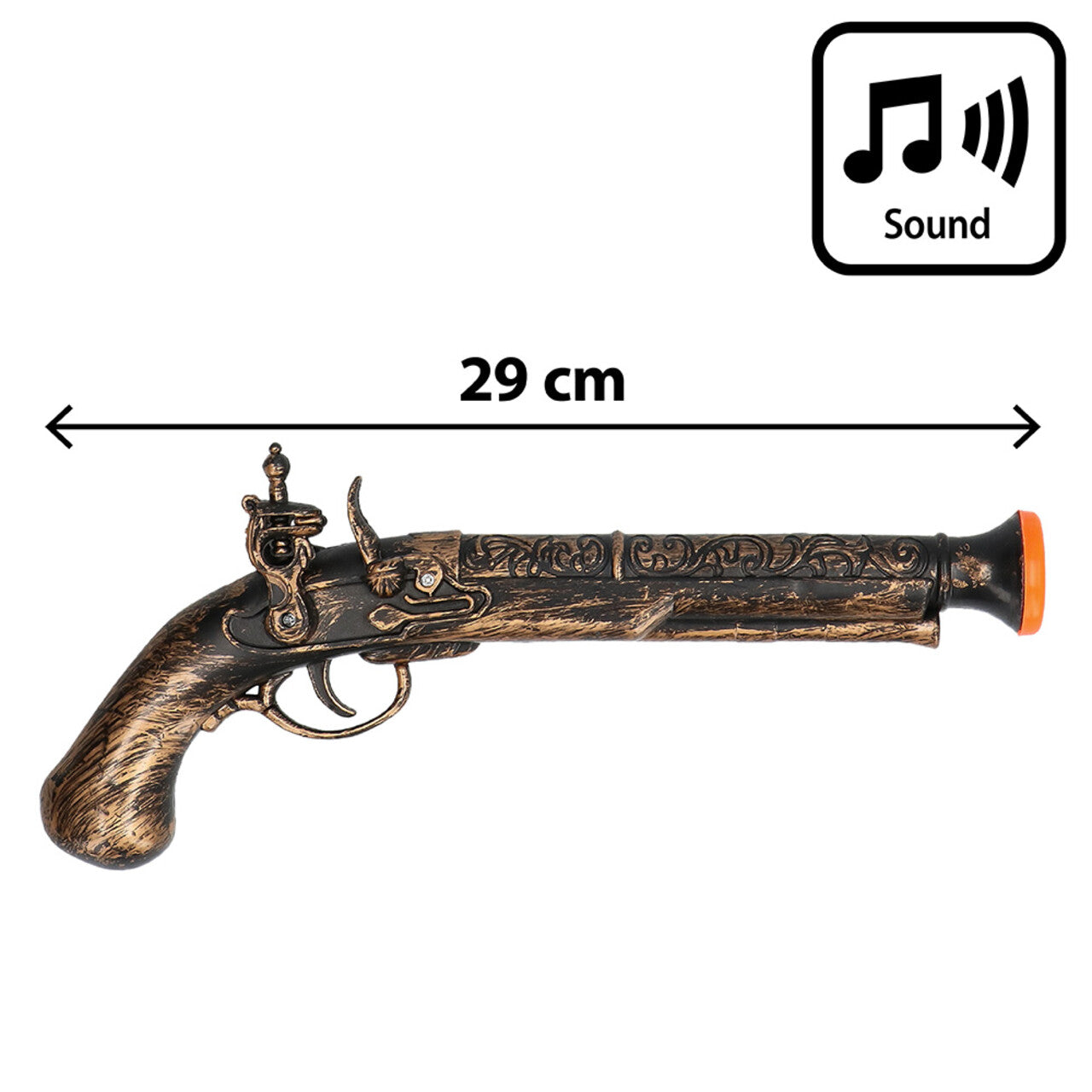 Op deze afbeelding zie je een Accessoires, van het merk Boland. Piratenpistool Soulpiercer Met Geluid