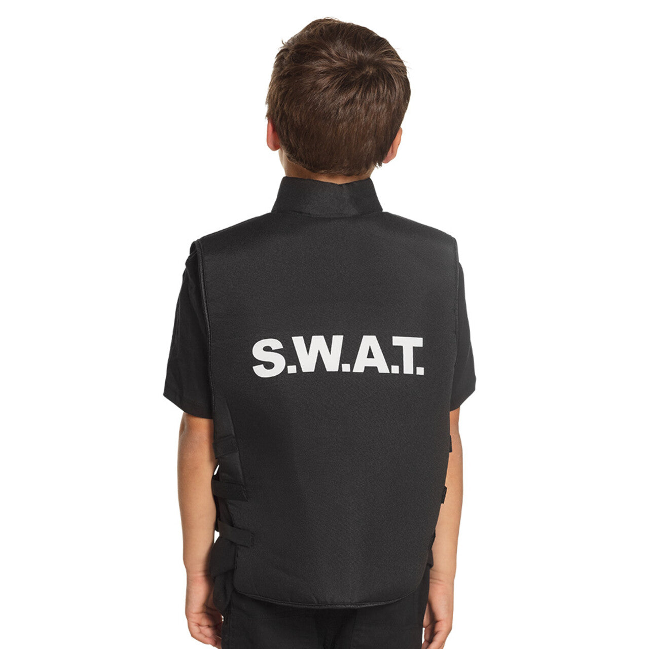 Op deze afbeelding zie je een Kostuums, van het merk Boland. Little Force Swat Vest 5-10 Jaar Kind