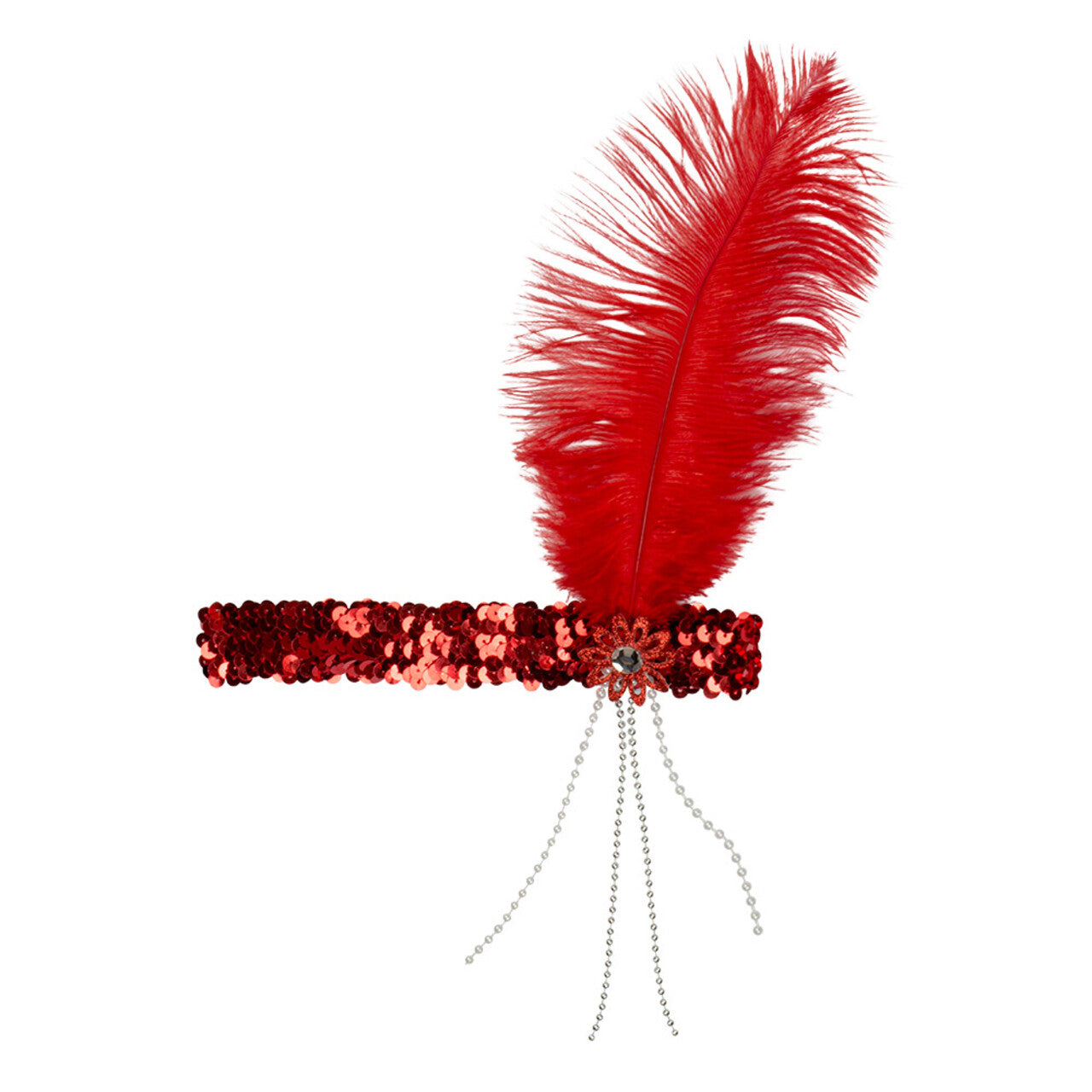 Op deze afbeelding zie je een Accessoires, van het merk Boland. Hoofdband Flapper Rood