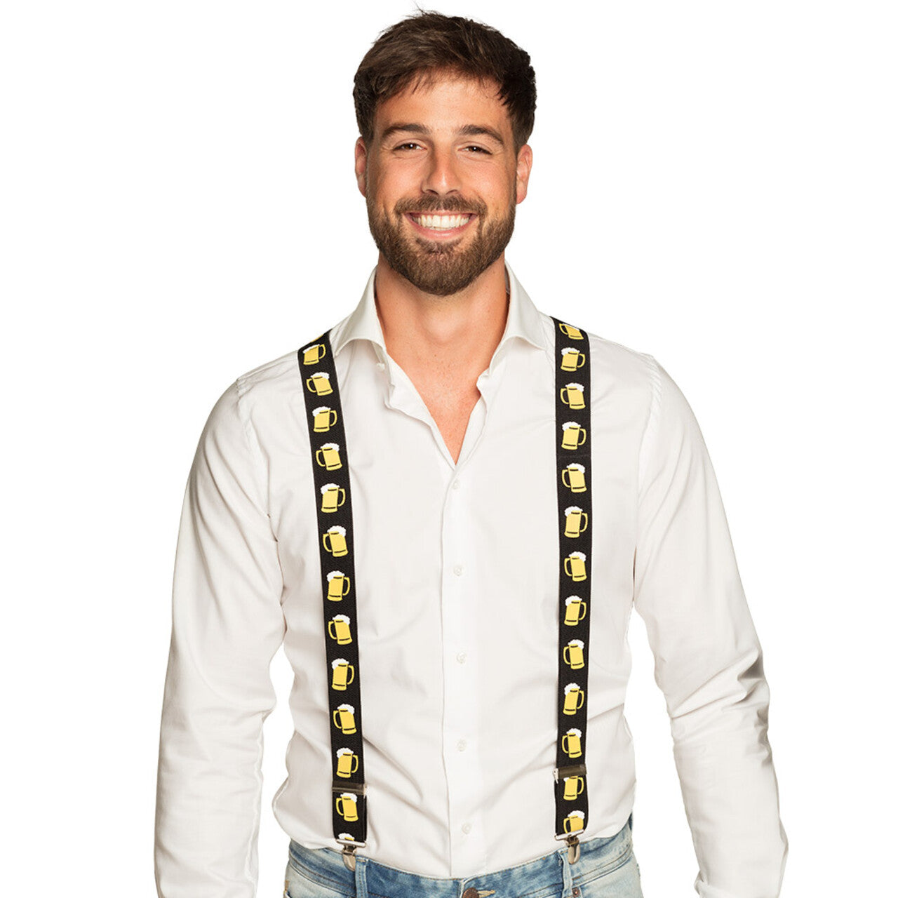 Op deze afbeelding zie je een Accessoires, van het merk Boland. Bretels Gouden Rakker
