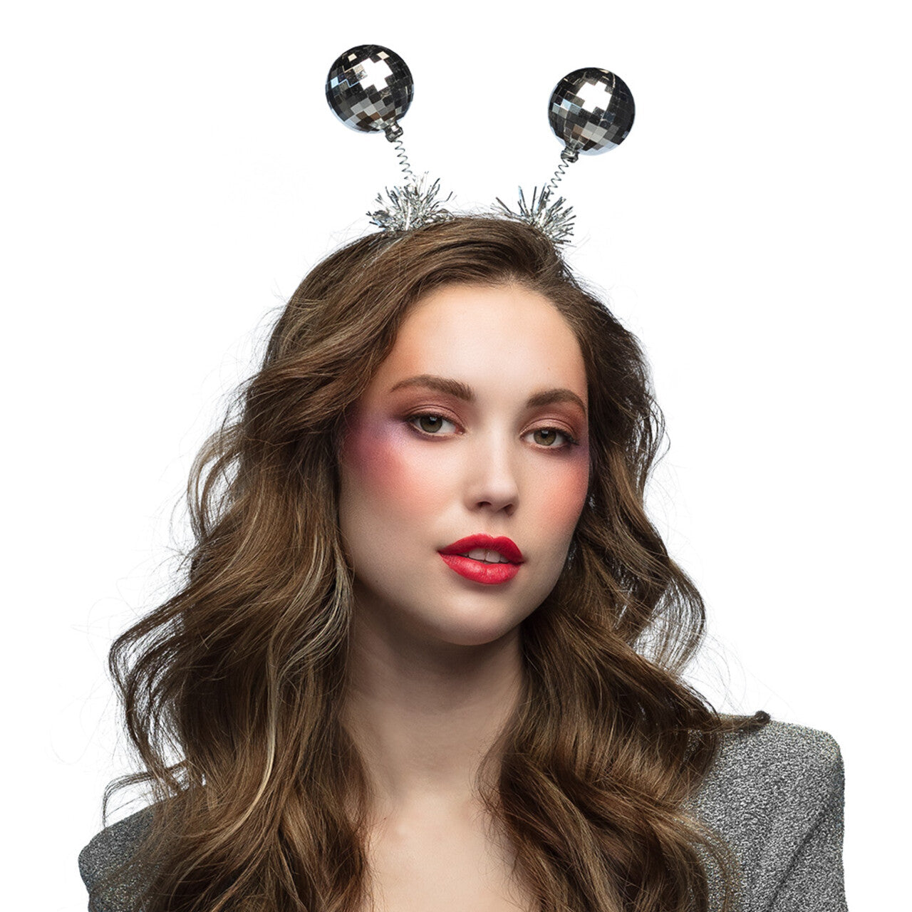 Op deze afbeelding zie je een Accessoires, van het merk Boland. Diadeem Discoballen Zilver