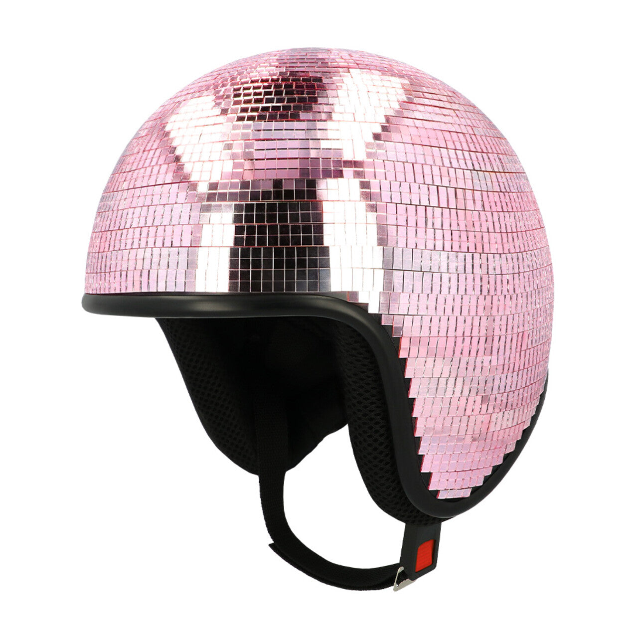 Op deze afbeelding zie je een Accessoires, van het merk Boland. Helm Disco Pailletten Roze