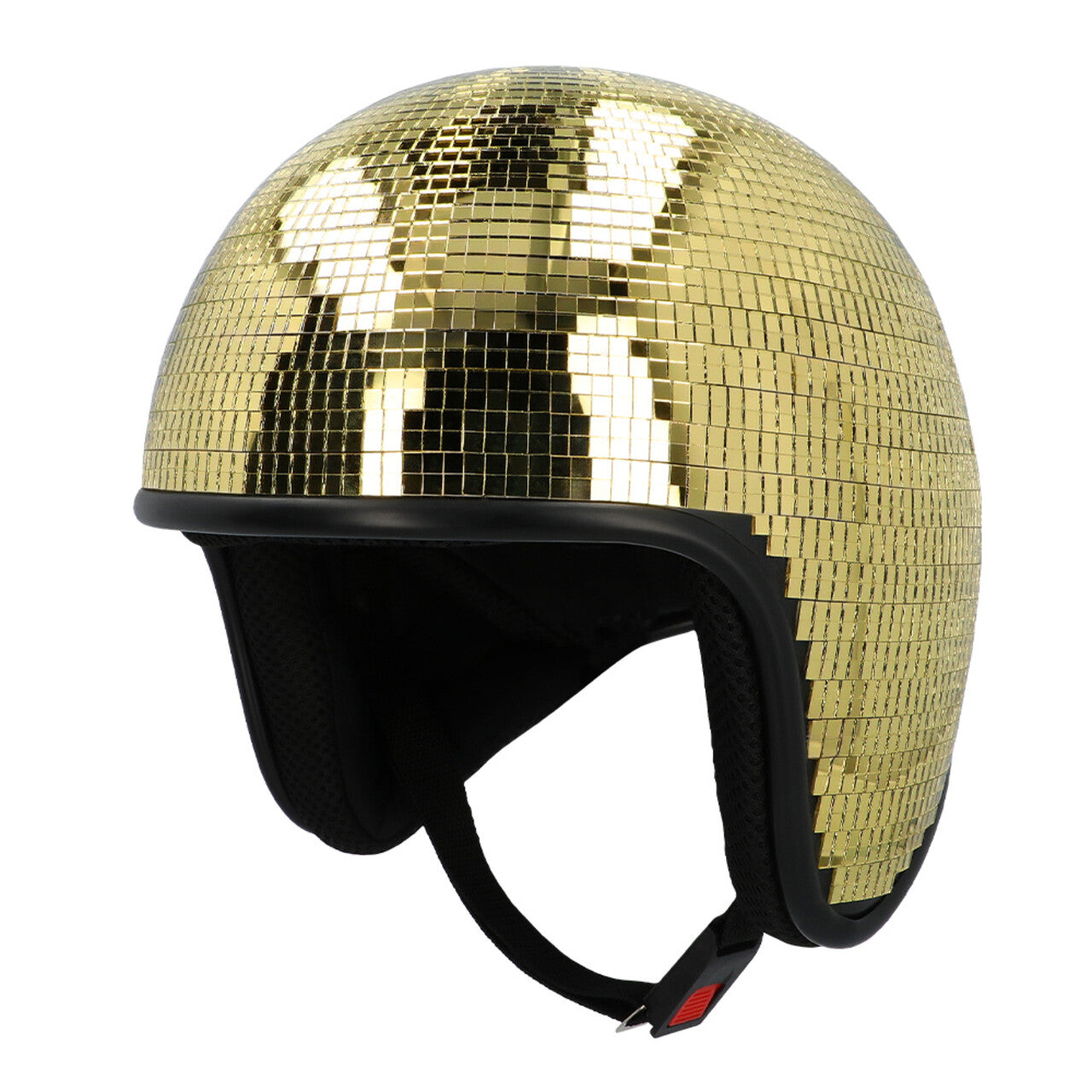 Op deze afbeelding zie je een Accessoires, van het merk Boland. Helm Pailletten Disco Goud