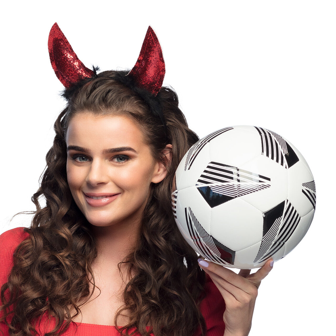 Op deze afbeelding zie je een Accessoires, van het merk Boland. Haarband Shedevil Rood