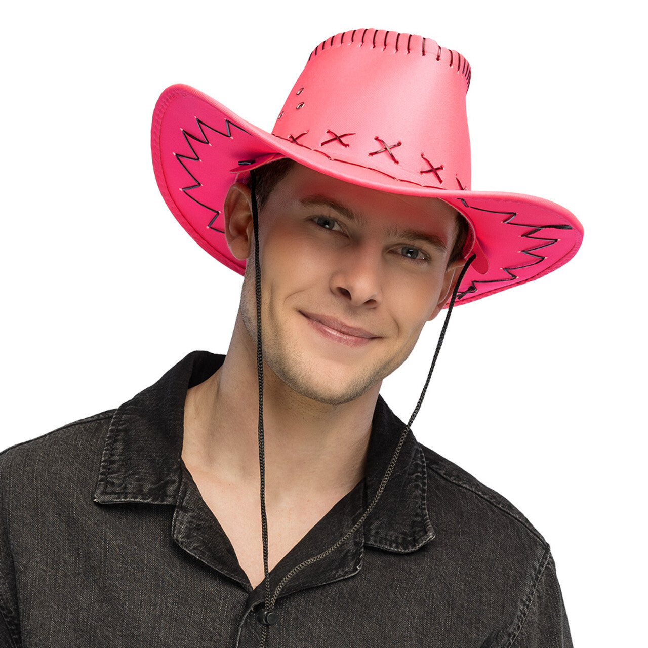 Op deze afbeelding zie je een Accessoires, van het merk Boland. Glowboy Cowboyhoed Neonroze Uv