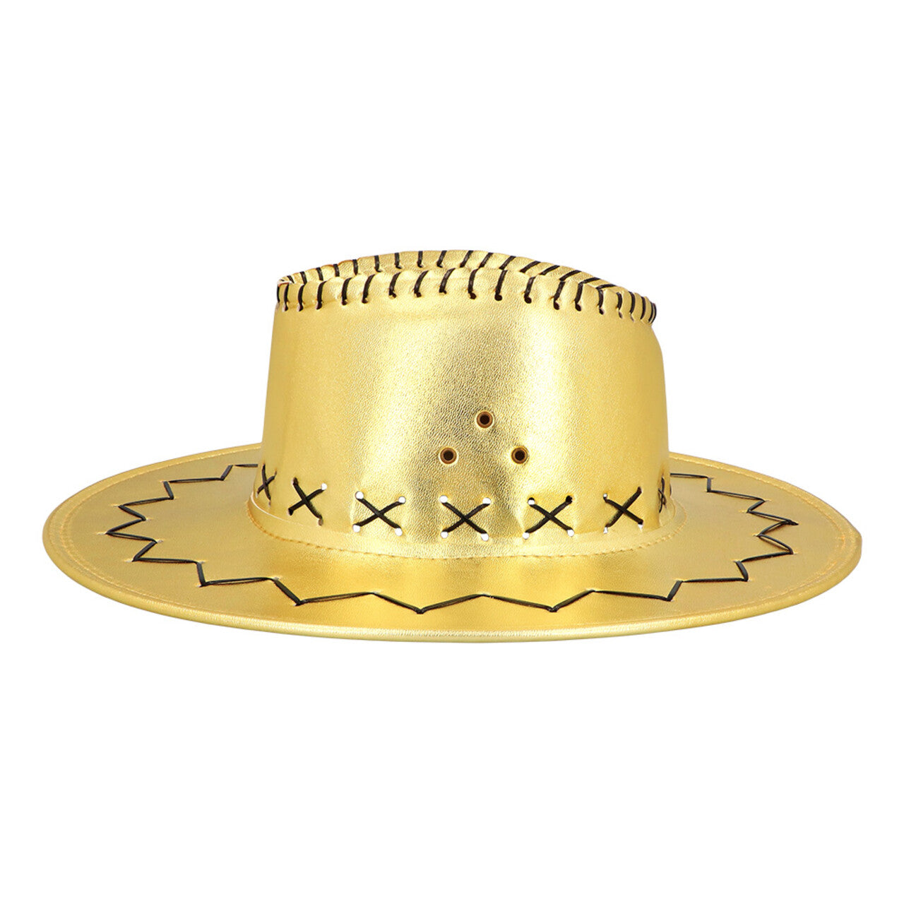 Op deze afbeelding zie je een Accessoires, van het merk Boland. Gouden Cowboyhoed Savanne