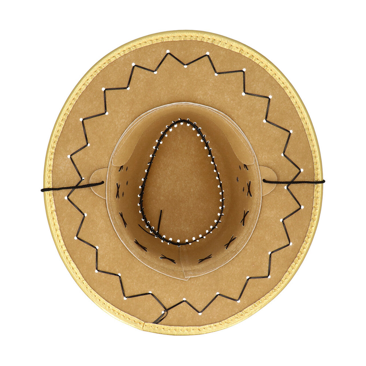 Op deze afbeelding zie je een Accessoires, van het merk Boland. Gouden Cowboyhoed Savanne