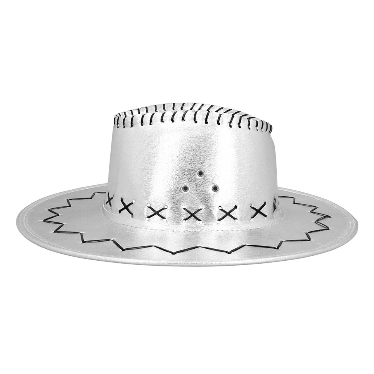 Op deze afbeelding zie je een Accessoires, van het merk Boland. Savanne Zilver Disco Cowboyhoed