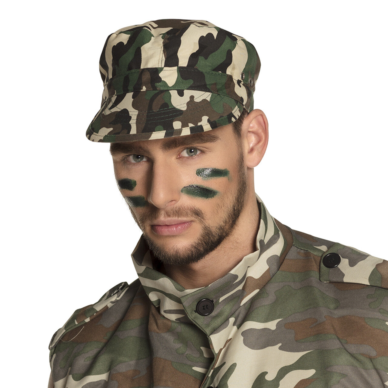 Op deze afbeelding zie je een Accessoires, van het merk Boland. Camouflage Pet Soldaat Striker