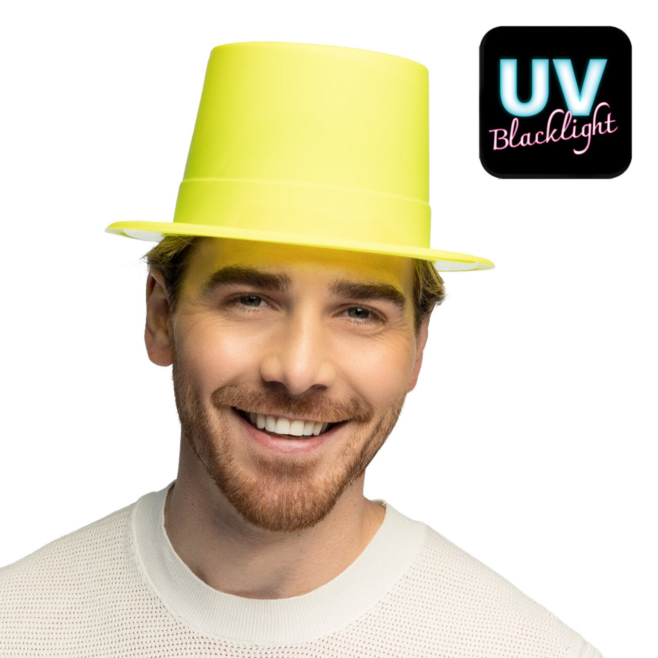 Op deze afbeelding zie je een Accessoires, van het merk Boland. Hoed Show Topper Neon Geel