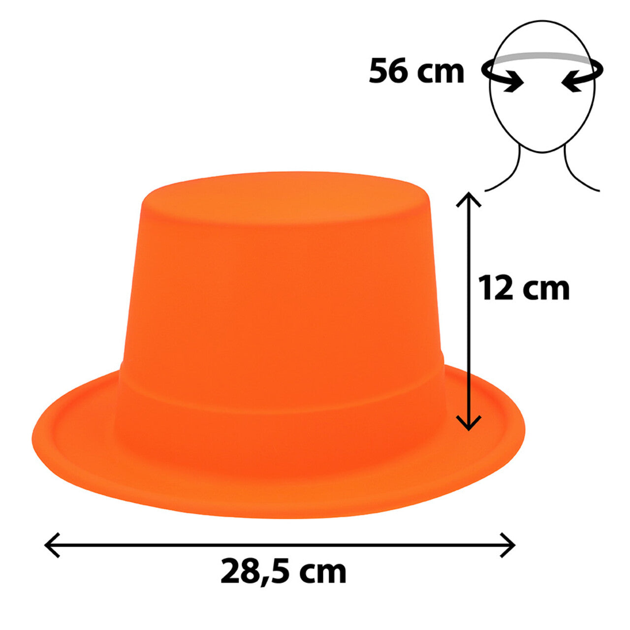 Op deze afbeelding zie je een Accessoires, van het merk Boland. Hoed Oranje Topper