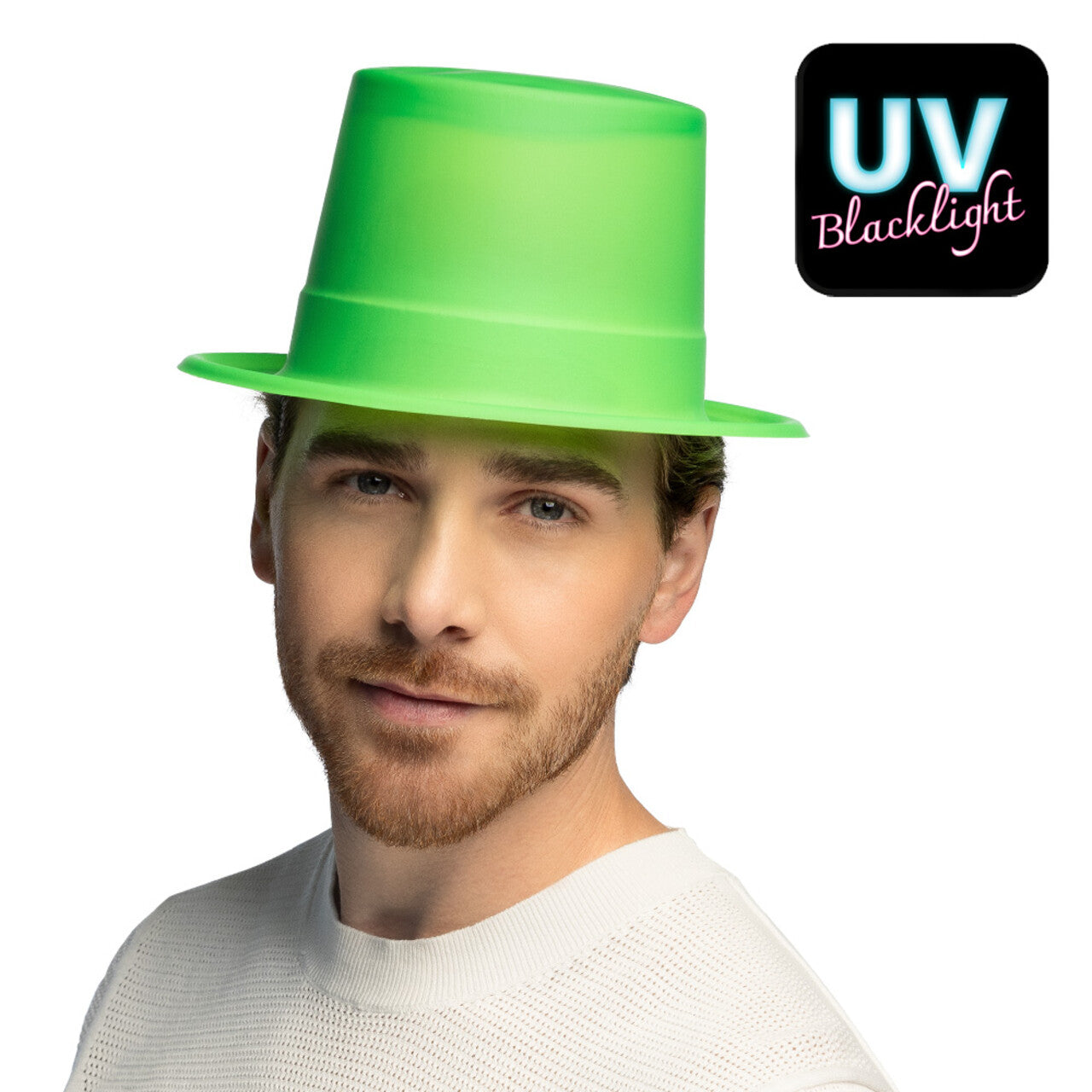 Op deze afbeelding zie je een Accessoires, van het merk Boland. Hoed Show Topper Neon Groen