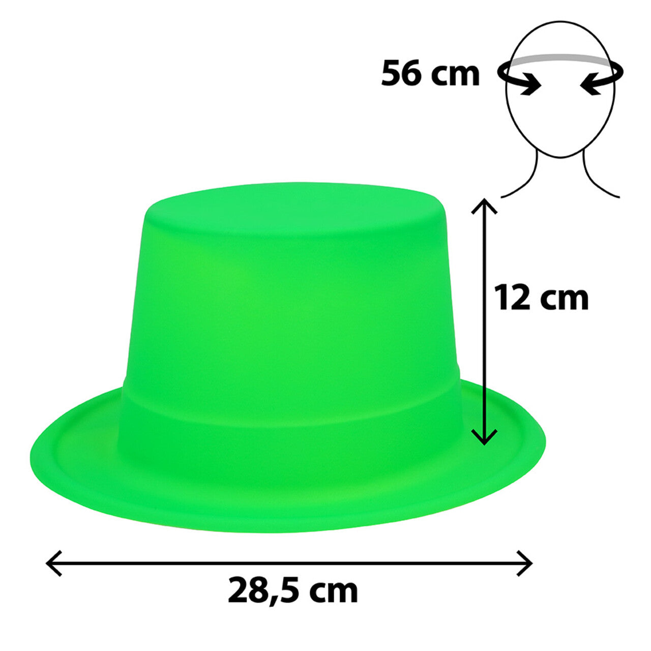 Op deze afbeelding zie je een Accessoires, van het merk Boland. Hoed Show Topper Neon Groen