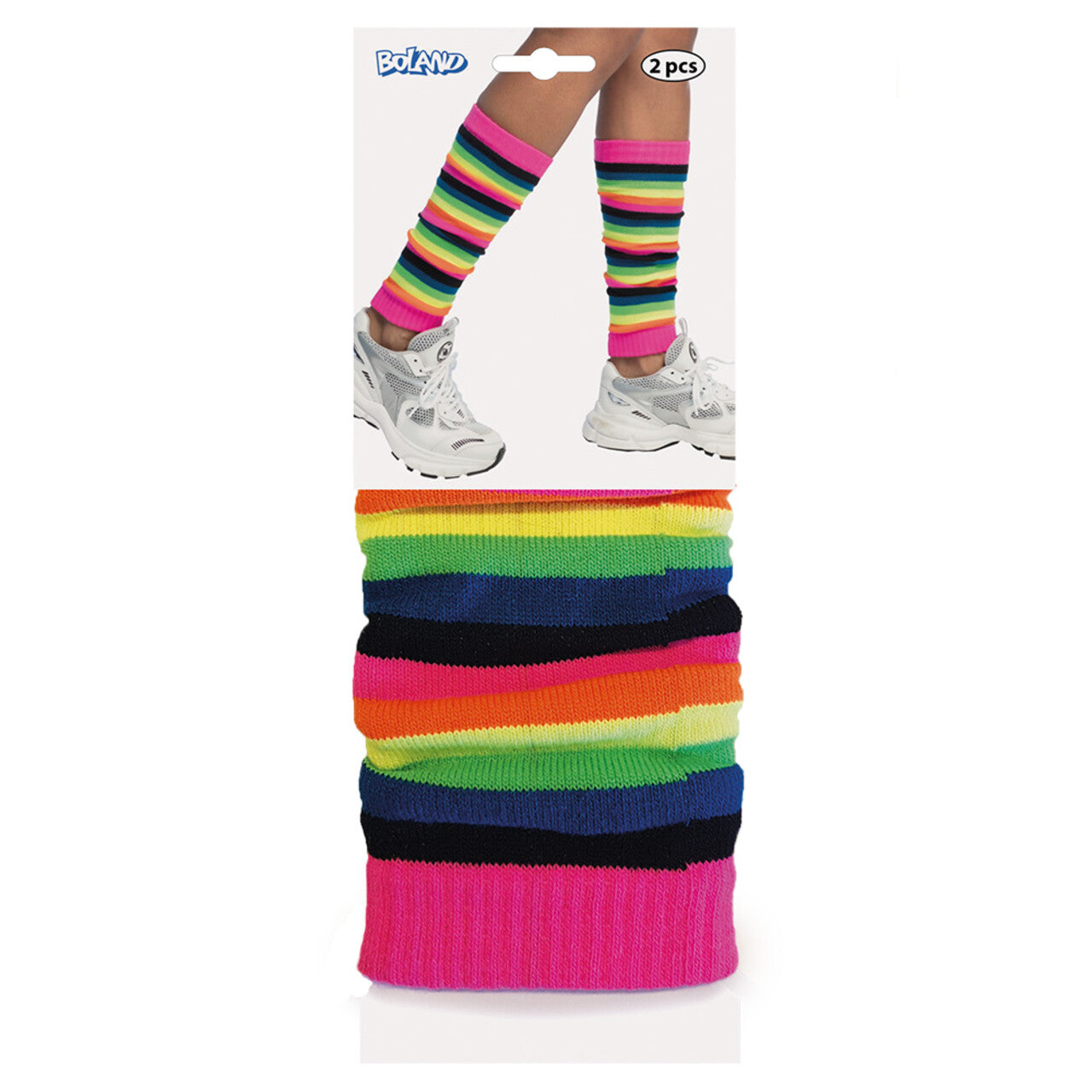 Op deze afbeelding zie je een Accessoires, van het merk Boland. Beenwarmers Regenboog Uv