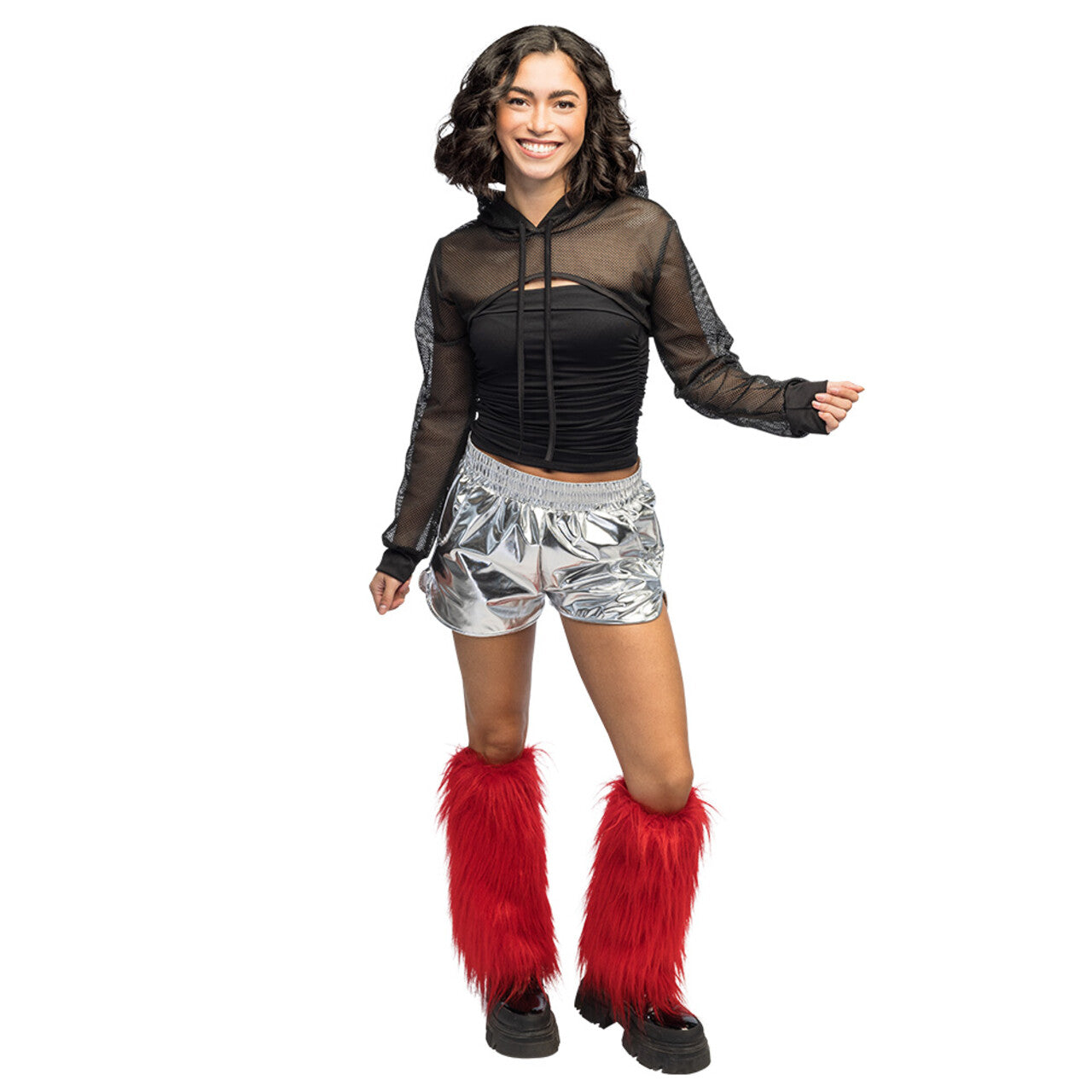 Op deze afbeelding zie je een Accessoires, van het merk Boland. Bontige Beenwarmers Rood