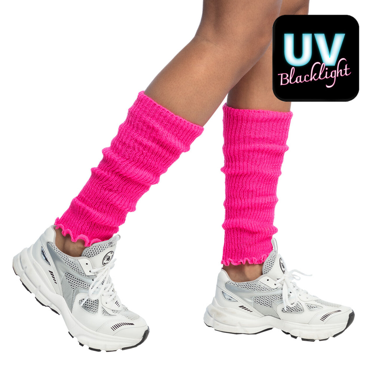 Op deze afbeelding zie je een Accessoires, van het merk Boland. Paar Beenwarmers Basic Neonroze Uv