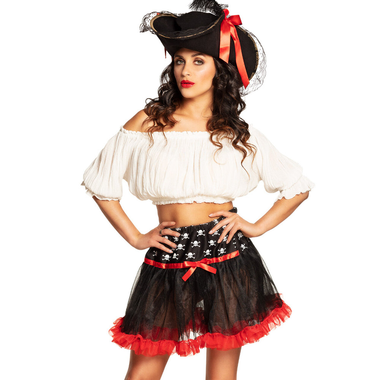 Op deze afbeelding zie je een Kostuums, van het merk Boland. Schedel Rok Sexy Skulls Vrouw