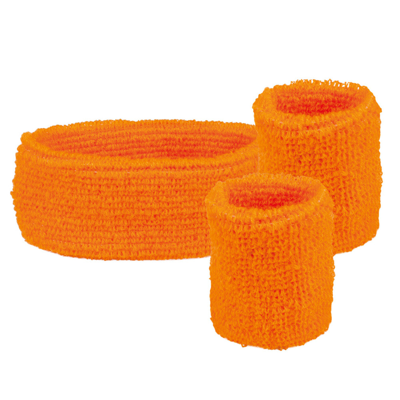 Op deze afbeelding zie je een Accessoires, van het merk Boland. Sportieve Set Zweetbandjes Oranje
