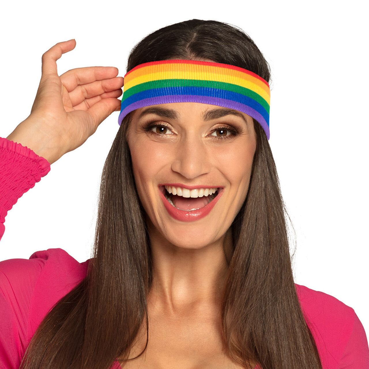 Op deze afbeelding zie je een Accessoires, van het merk Boland. Zweet Hoofdband Regenboog