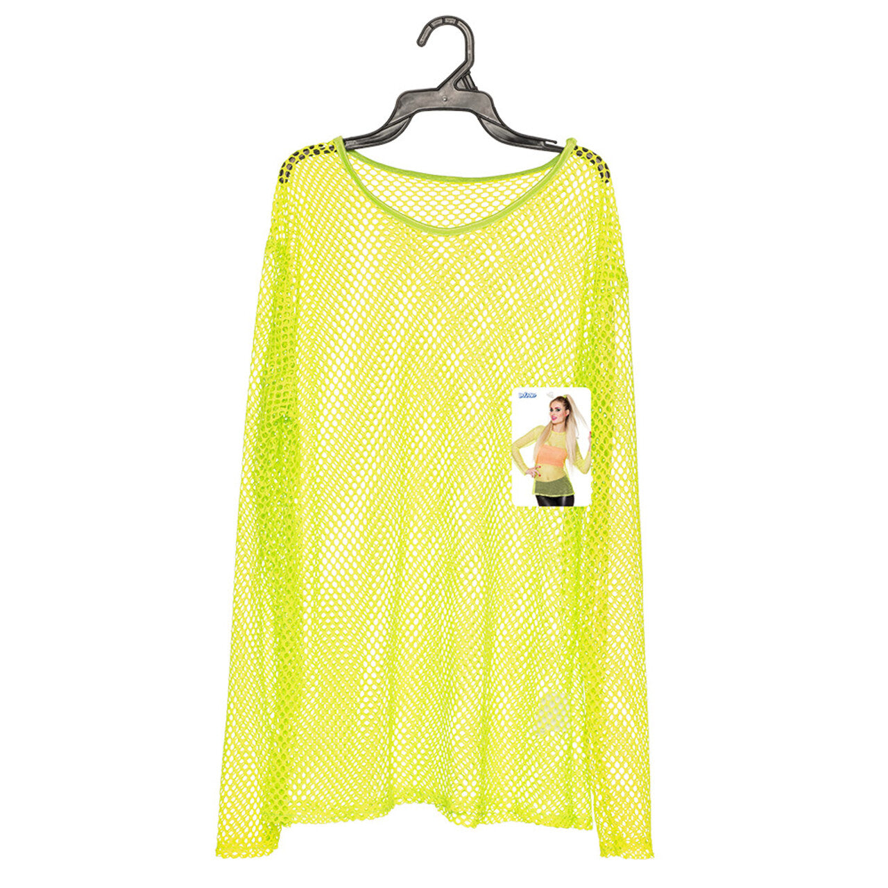 Op deze afbeelding zie je een Kostuums, van het merk Boland. Visnet Shirt Lange Mouwen Geel Super 80s Vrouw