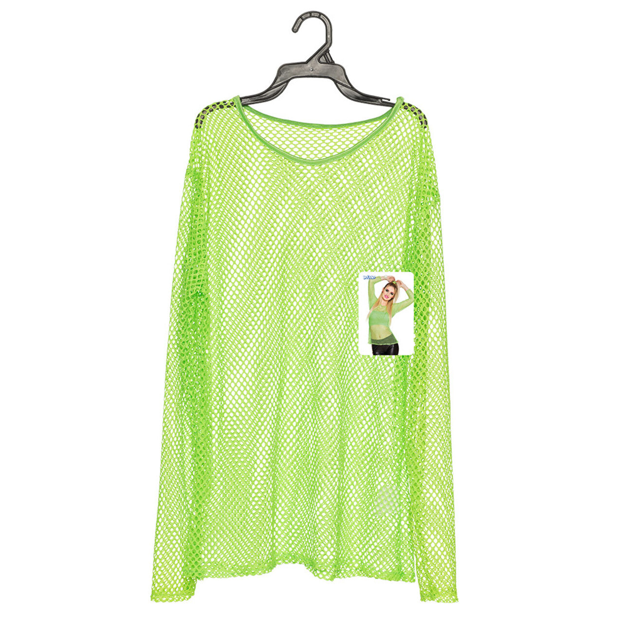 Op deze afbeelding zie je een Kostuums, van het merk Boland. Visnet Shirt Lange Mouwen Groensuper 80s Vrouw