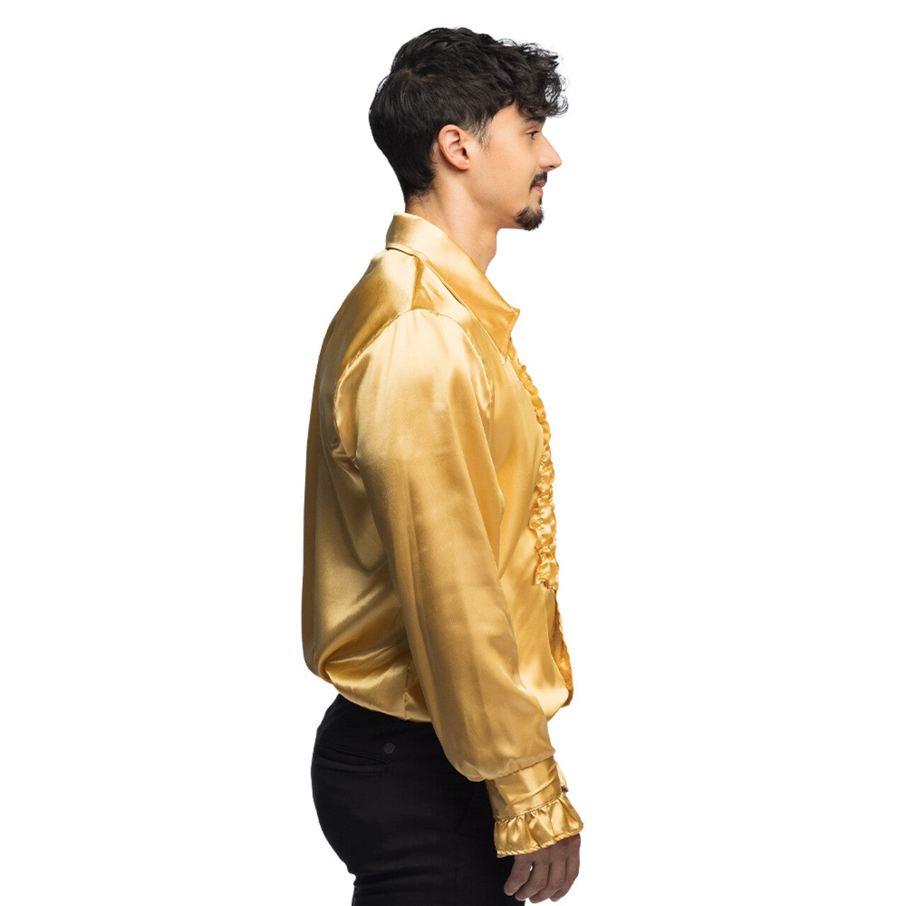 Op deze afbeelding zie je een Kostuums, van het merk Boland. Rouchen Blouse Goud Partybling Man