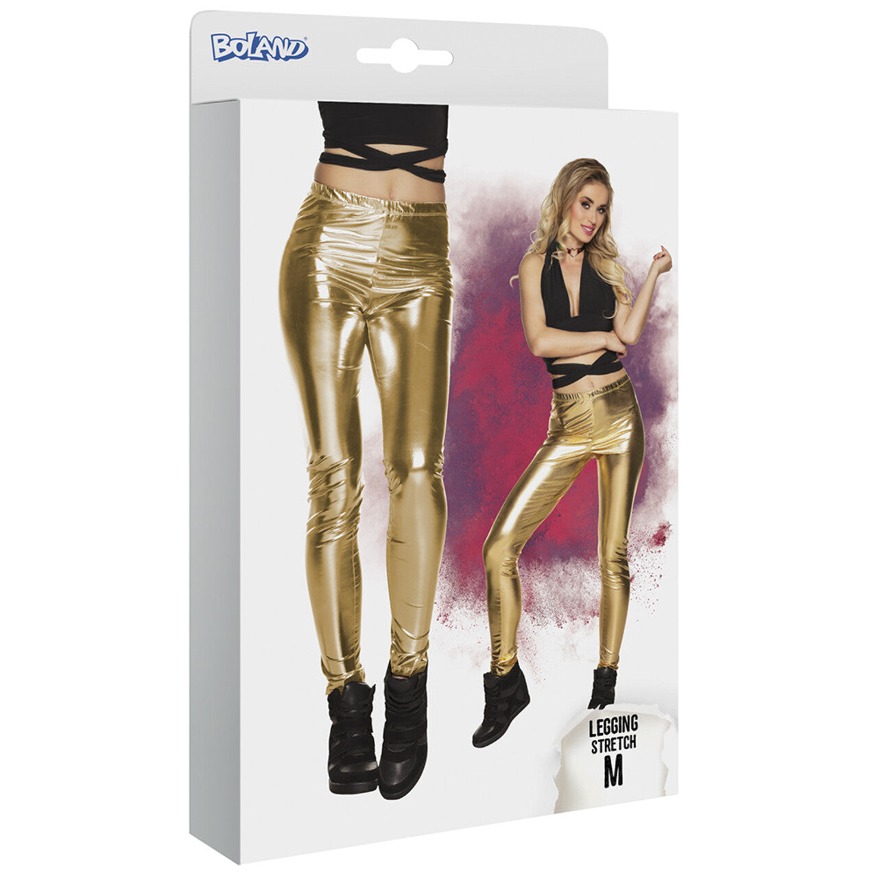 Op deze afbeelding zie je een Kostuums, van het merk Boland. Legging Glance Of Gold Metallic Vrouw