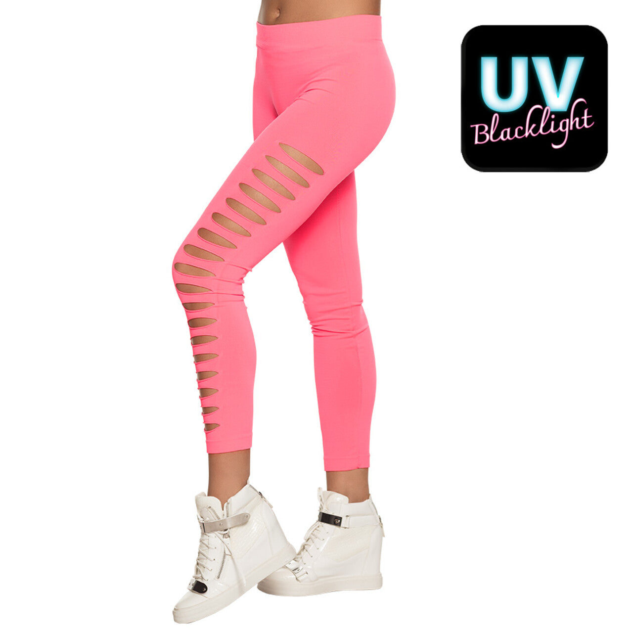 Op deze afbeelding zie je een Kostuums, van het merk Boland. Legging Sexy Gaps Neonroze Vrouw