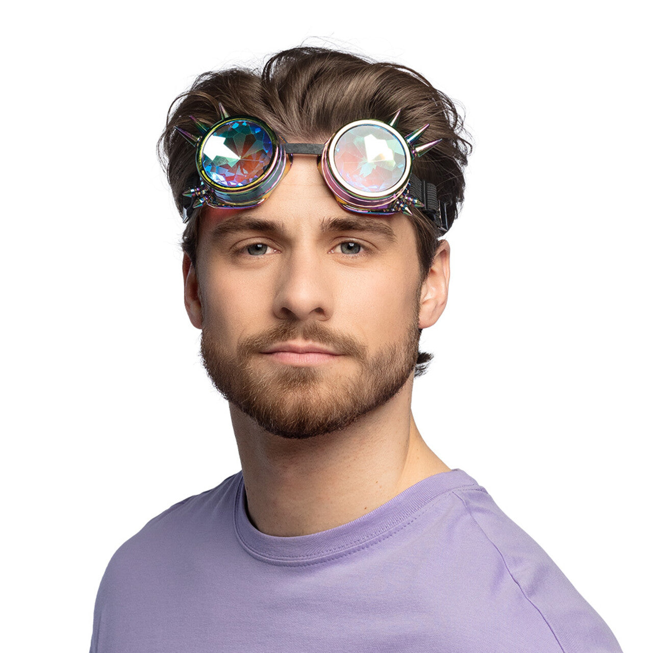 Op deze afbeelding zie je een Accessoires, van het merk Boland. Spiky Rave Bril Zilver