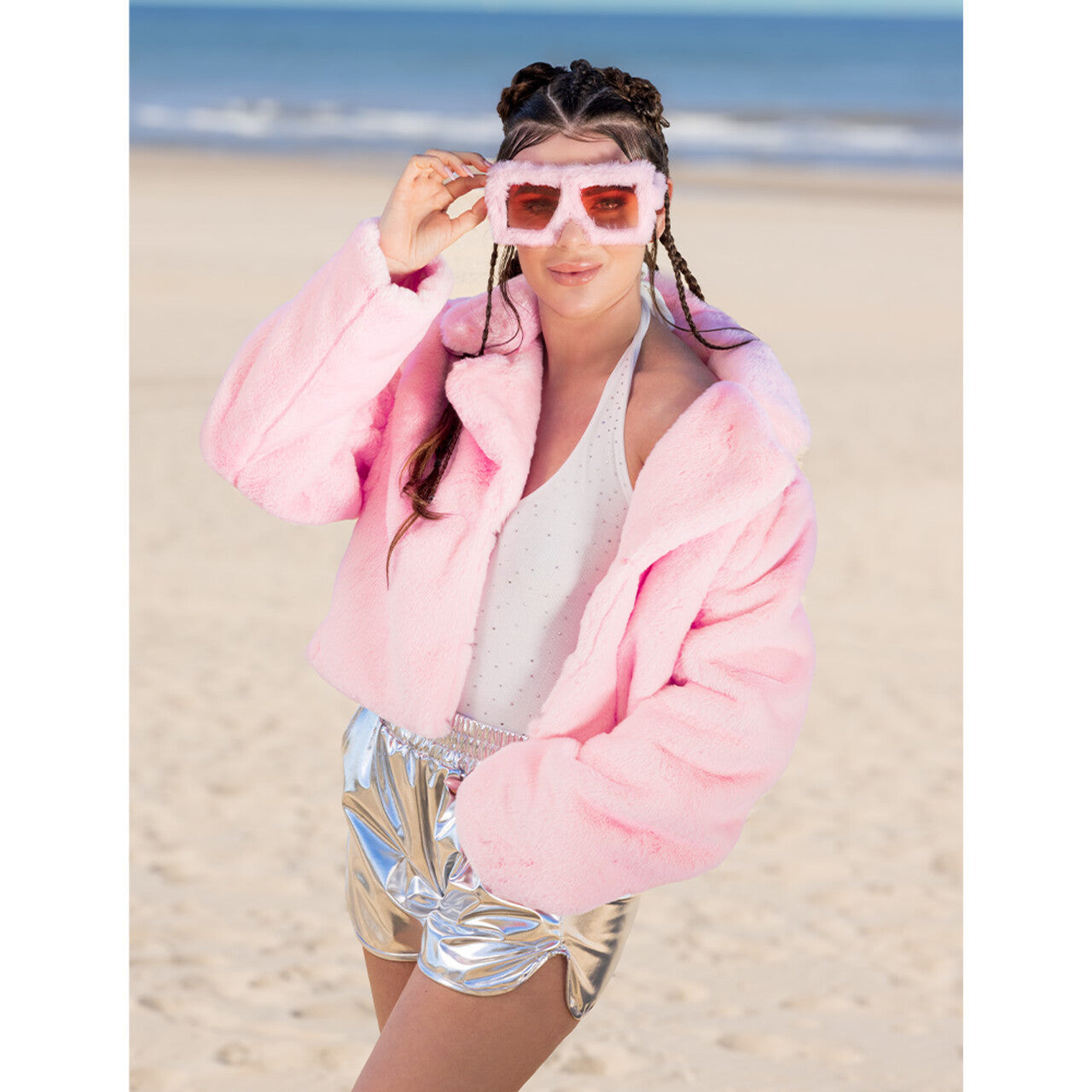 Op deze afbeelding zie je een Accessoires, van het merk Boland. Pink Fluffy Dream Bril
