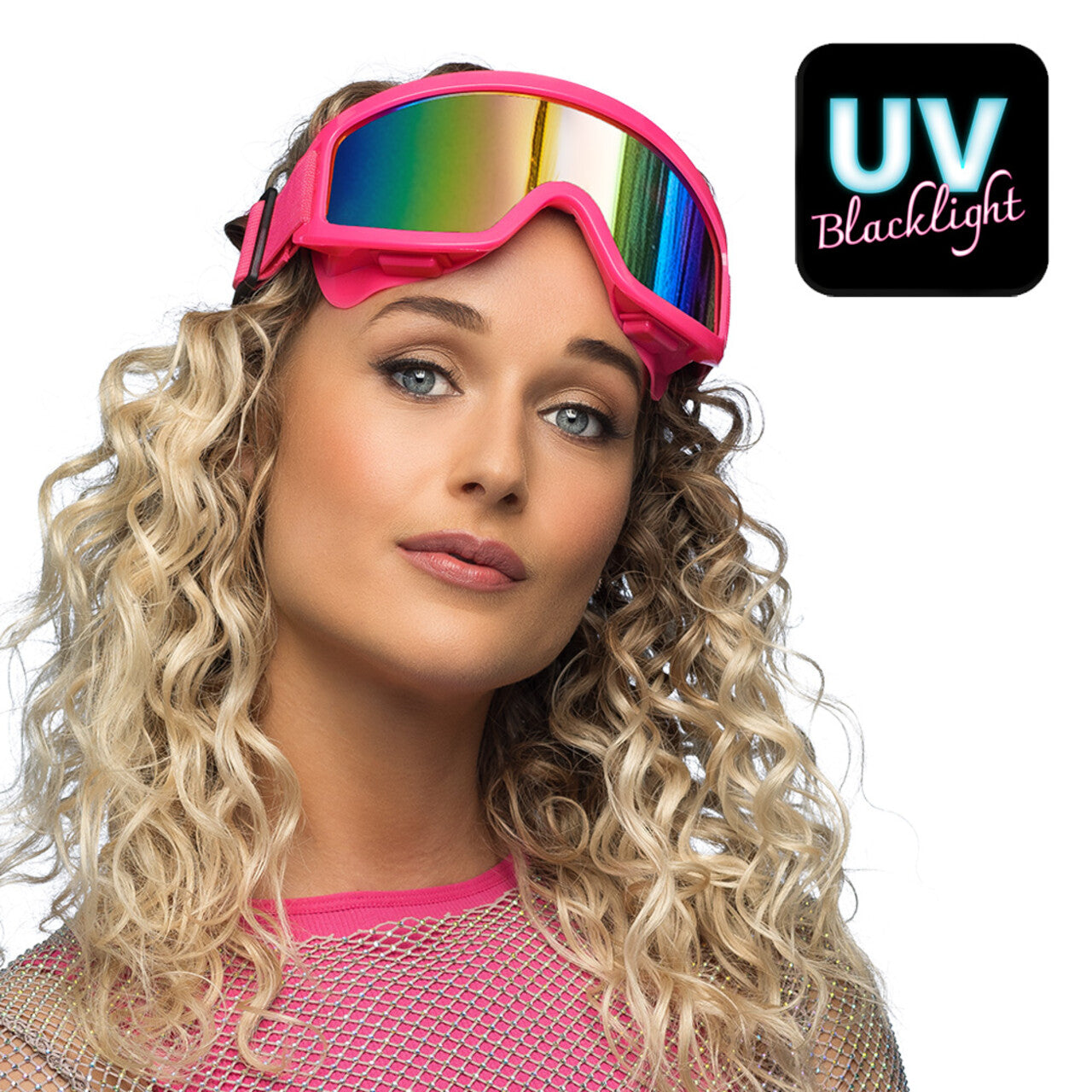 Op deze afbeelding zie je een Accessoires, van het merk Boland. Party Skibril Neonroze Uv