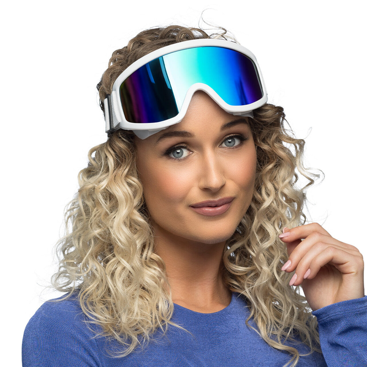 Op deze afbeelding zie je een Accessoires, van het merk Boland. Party Skibril Wit