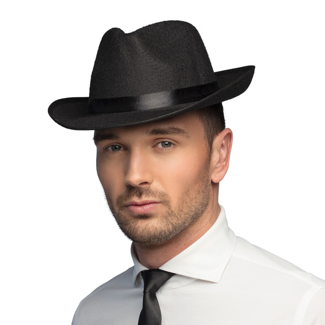 Op deze afbeelding zie je een Accessoires, van het merk Boland. Hoed Maffia Zwart
