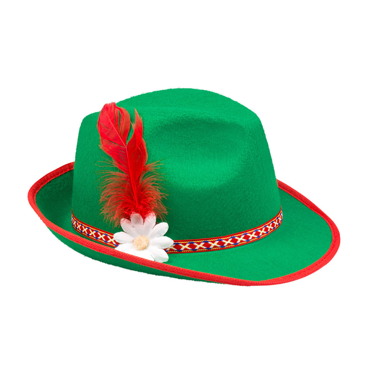 Op deze afbeelding zie je een Accessoires, van het merk Boland. Groene Tirol Hoed Oktoberfest