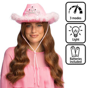 Op deze afbeelding zie je een Accessoires, van het merk Boland. Blush Bandit Cowboyhoed Met Lampjes