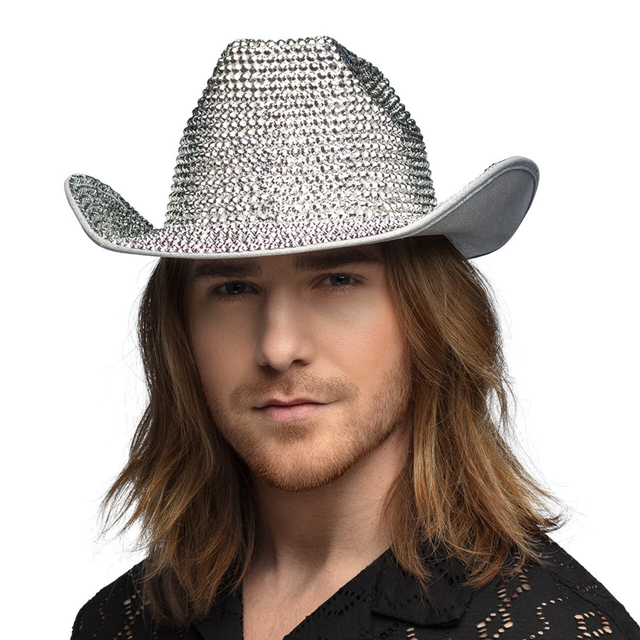 Op deze afbeelding zie je een Accessoires, van het merk Boland. Divadivo Cowboyhoed Zilver High Quality