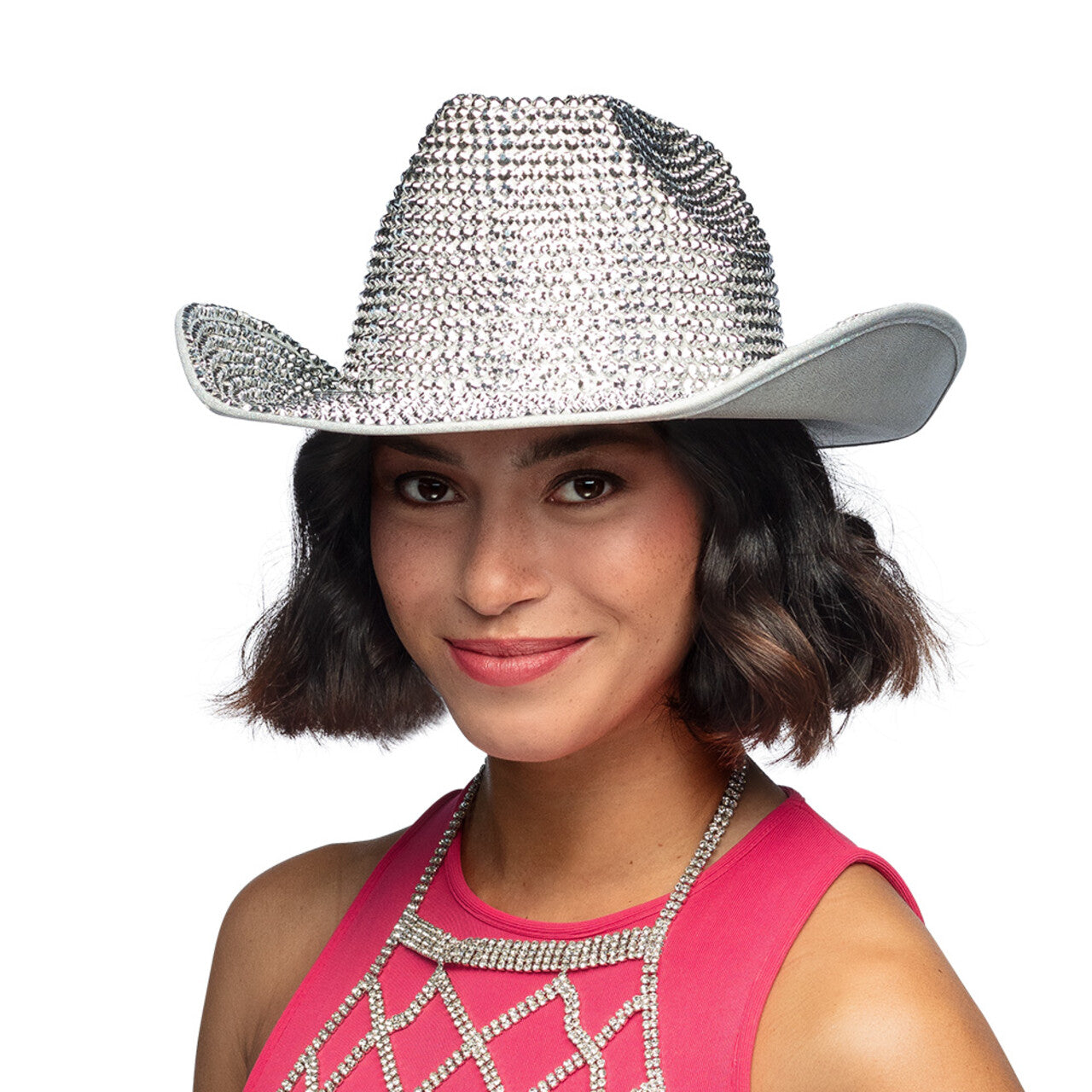 Op deze afbeelding zie je een Accessoires, van het merk Boland. Divadivo Cowboyhoed Zilver High Quality