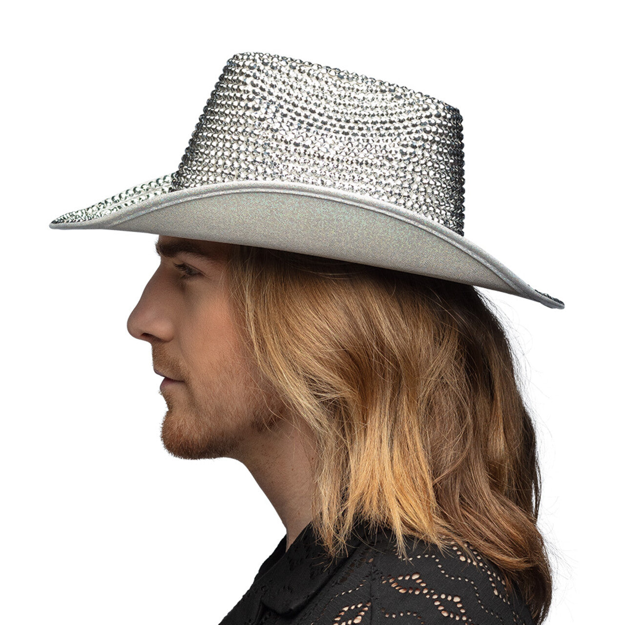 Op deze afbeelding zie je een Accessoires, van het merk Boland. Divadivo Cowboyhoed Zilver High Quality