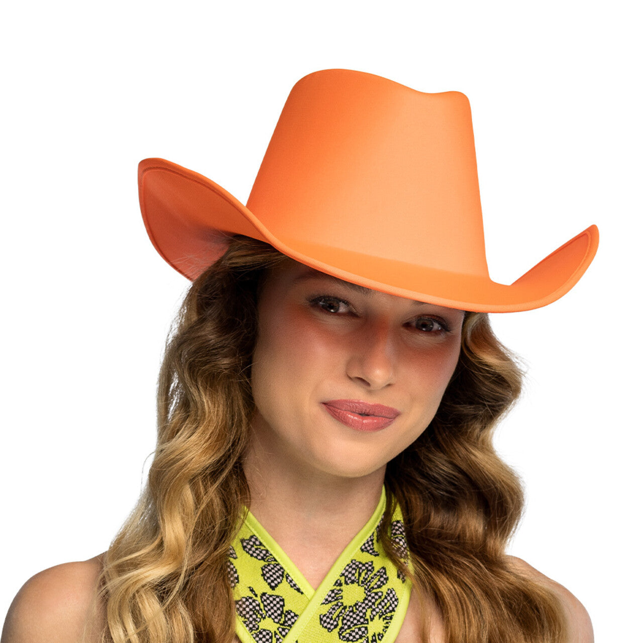 Op deze afbeelding zie je een Accessoires, van het merk Boland. Cowboyhoed Blaze Uv Oranje