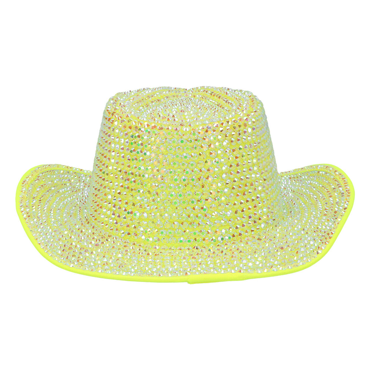 Op deze afbeelding zie je een Accessoires, van het merk Boland. Aurora Strass Cowboyhoed Neongeel Uv
